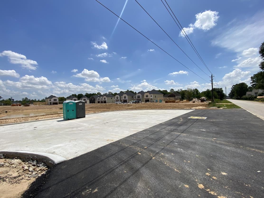 Paved streets at Wunderlich development